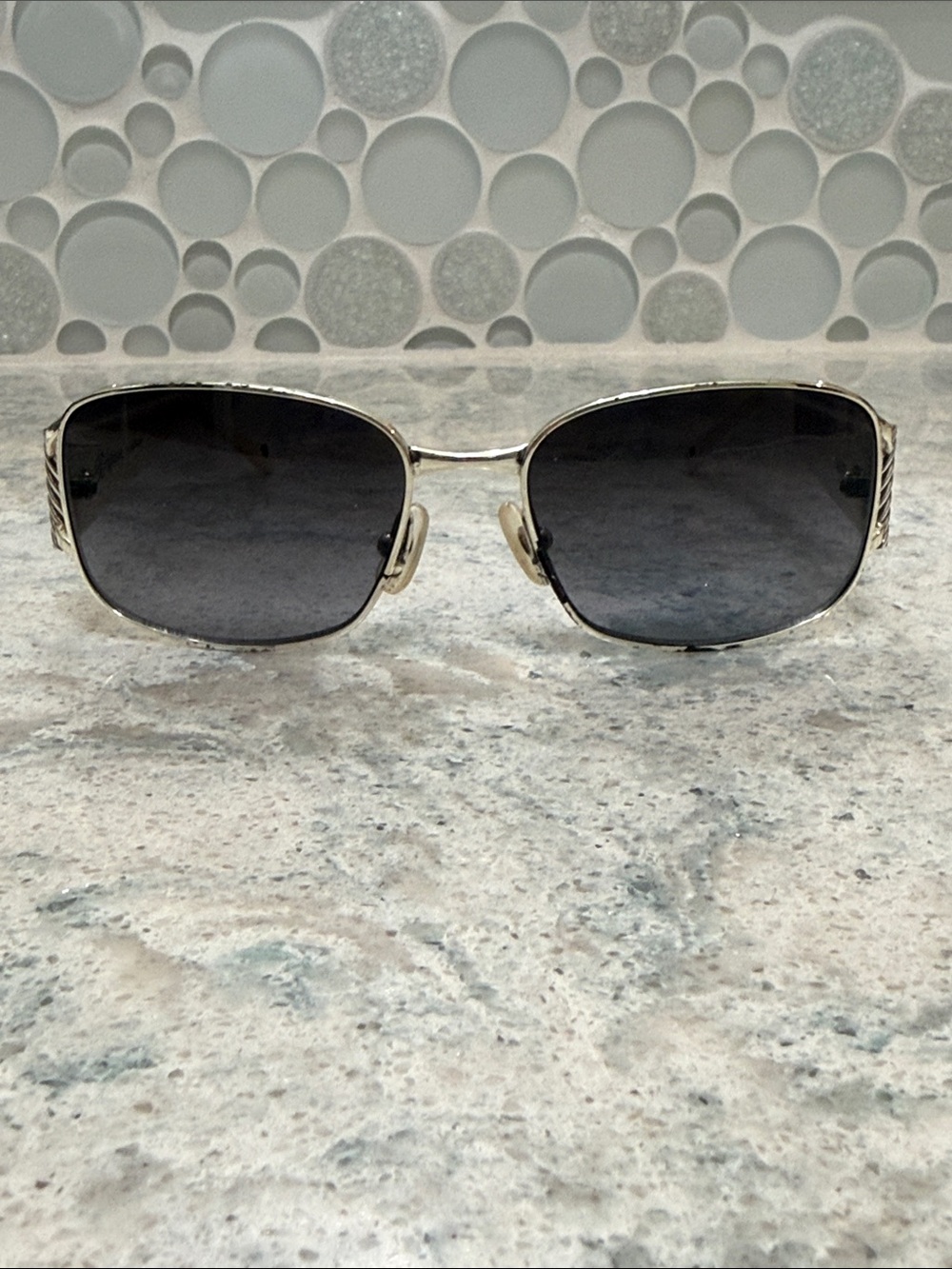 Brighton Kiss Sunglasses in Pearl White with Dark Lenses